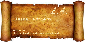Liszkai Adrienn névjegykártya